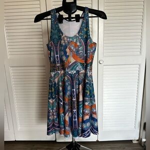 Blackmilk Mucha Zodiac Reversible Skater Dress Size L